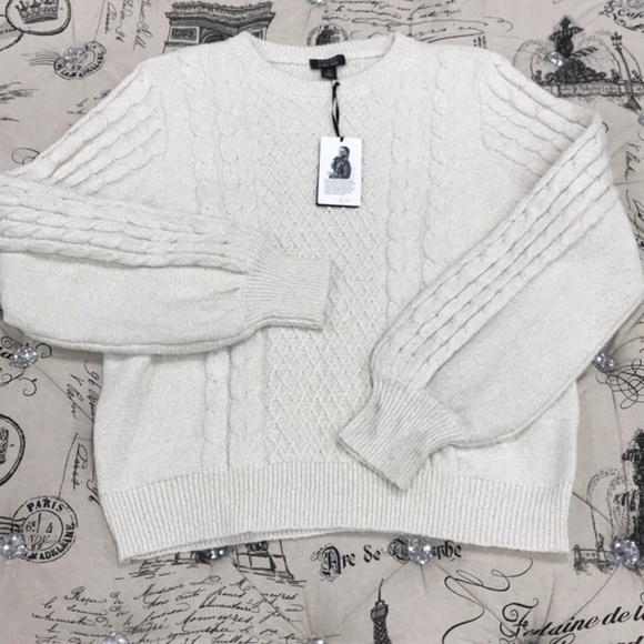 Halogen X Atlantic-Pacific Cable Knit Sweater - Picture 3 of 7